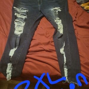 Edgy Distressed Dark Jeans for Women